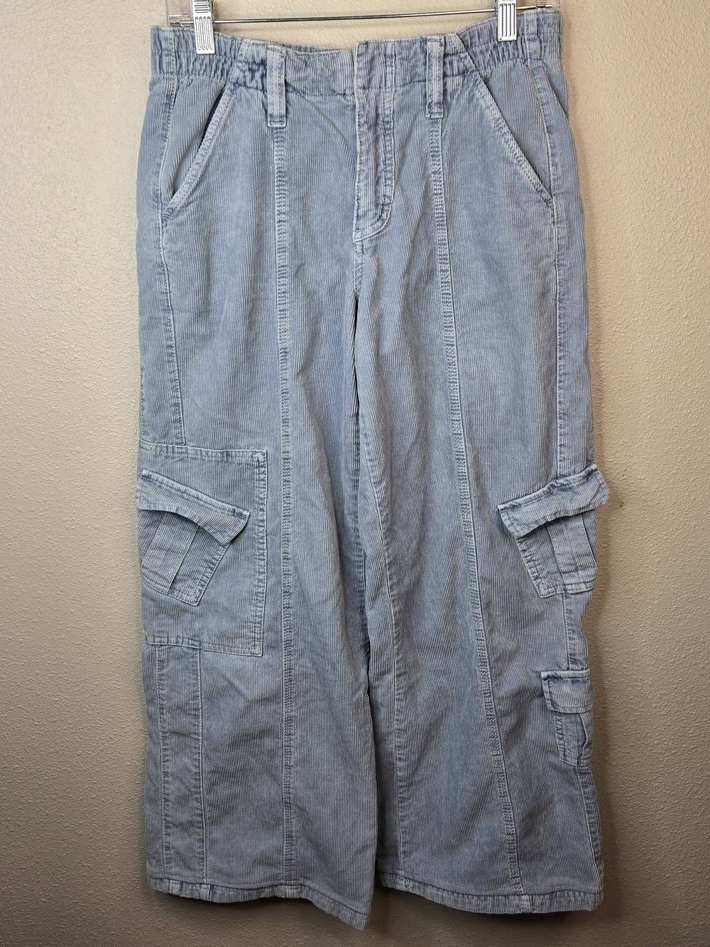 BDG Urban Outfitters Blue Corduroy Y2K Cargo Pants Wide Leg Utility Trousers S